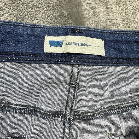 Levi's Womens Jeans 31 Blue Denim Mid Rise Skinny Leg Medium Wash Denim Pants - Picture 5 of 15